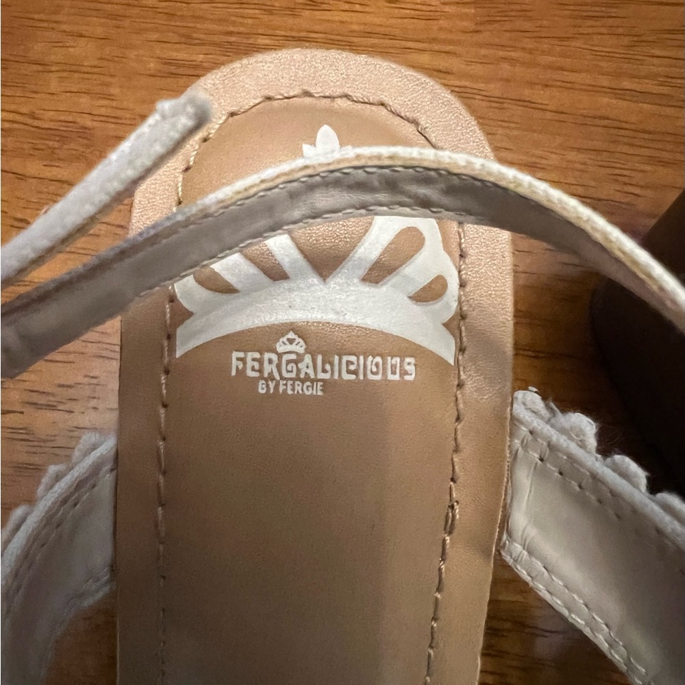 NWOT Fergalicious wedge sandals with woven lacy tops. Very boho and super cute! - Picture 4 of 6